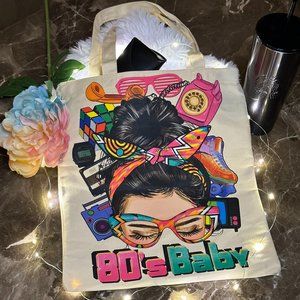 80s Baby Canvas Tote Bag